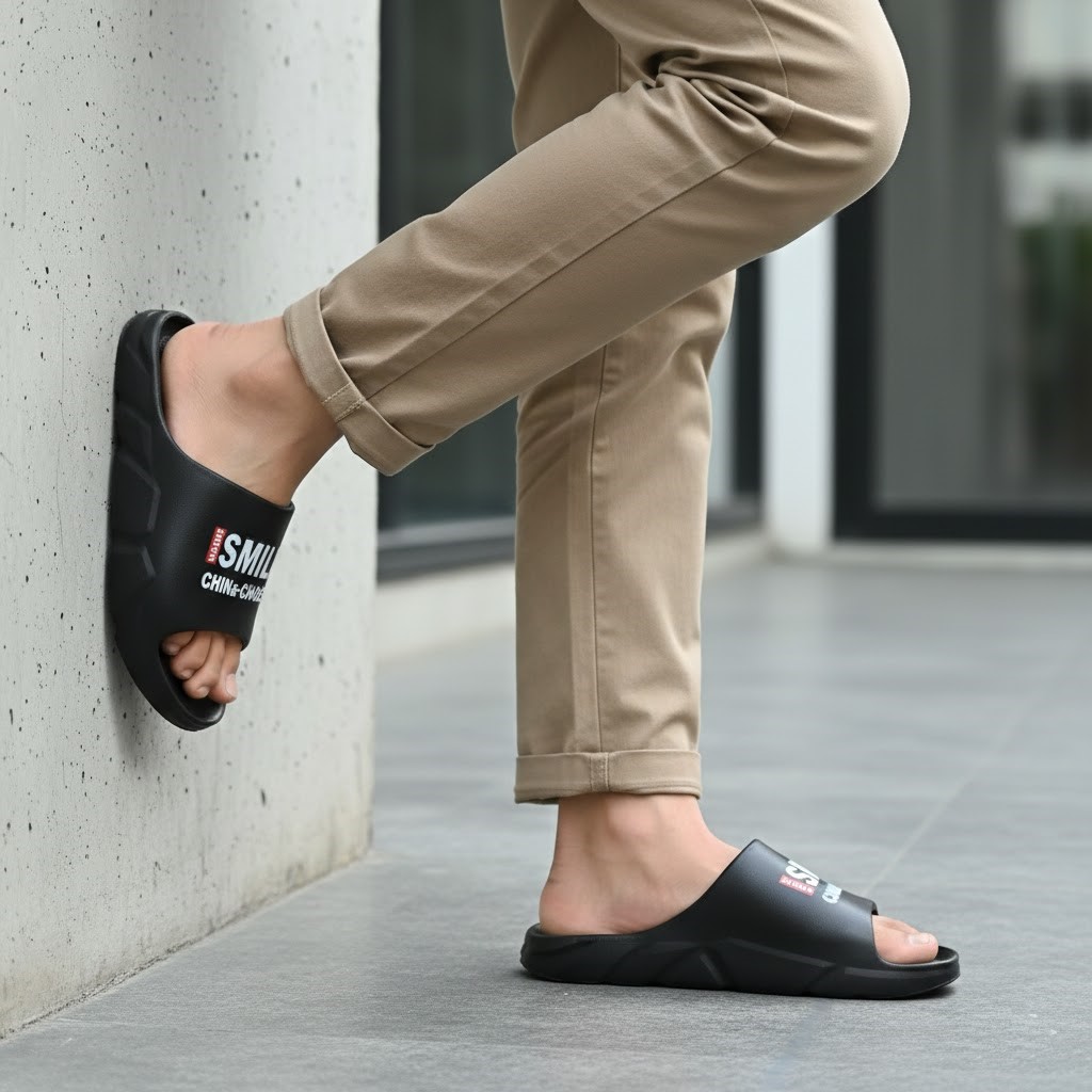 خرید آنلاین دمپایی مردانه نگاران مدل شایان اسمایل کد 01